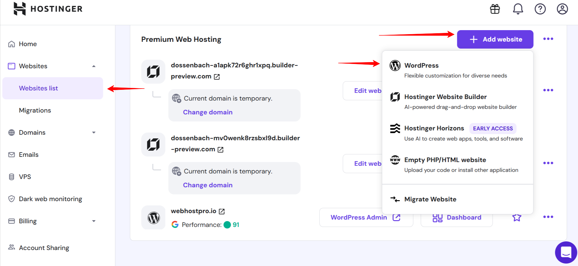 Website structure and planning