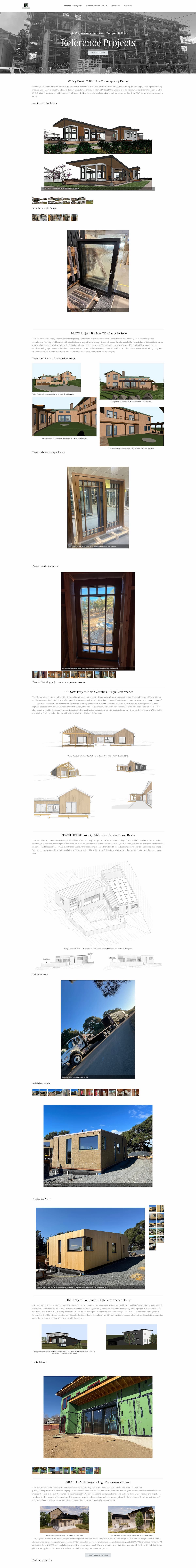 Full-page preview of the previous E Windowtastic website, before the redesign